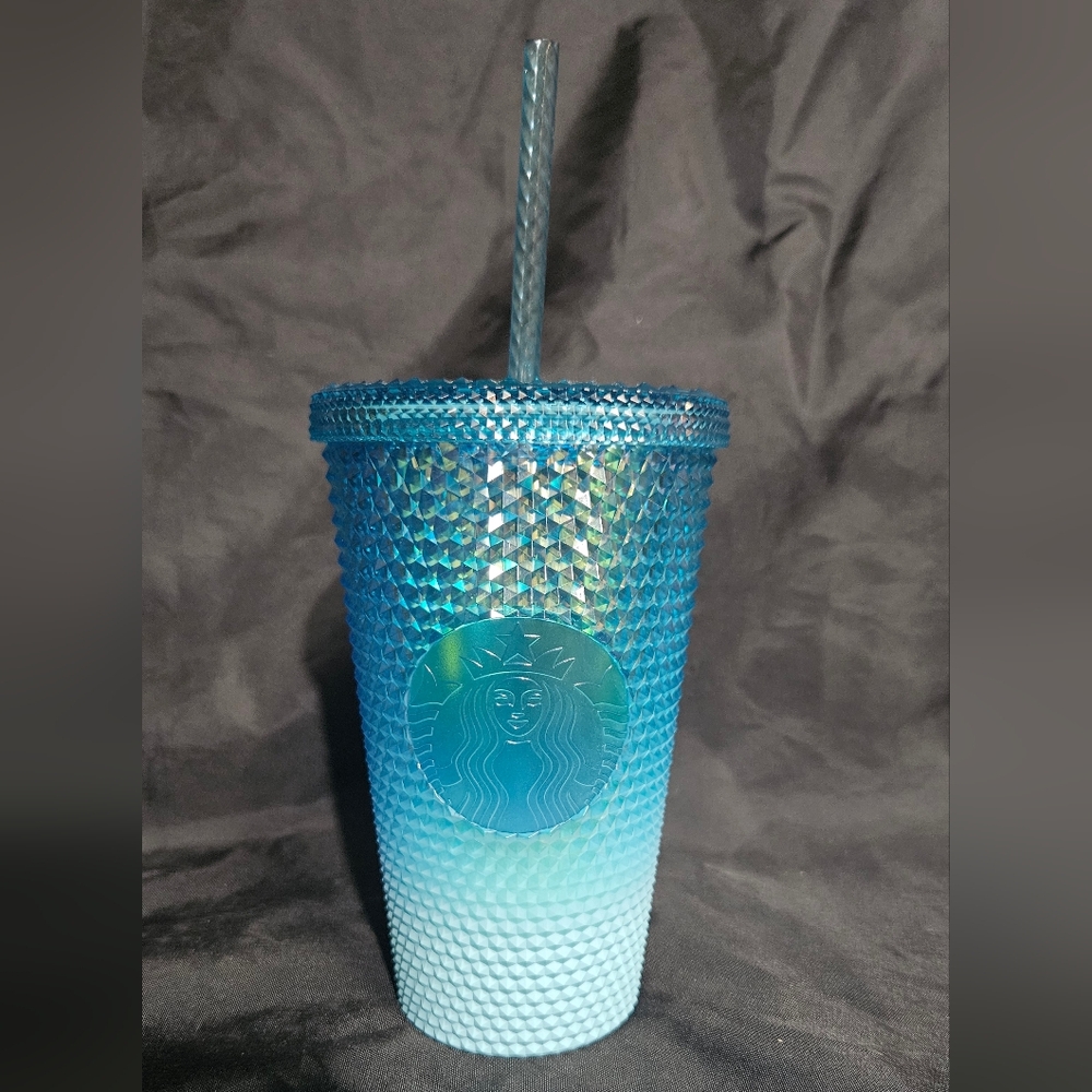 Starbucks Blue Ombre Studded Tumbler with Straw